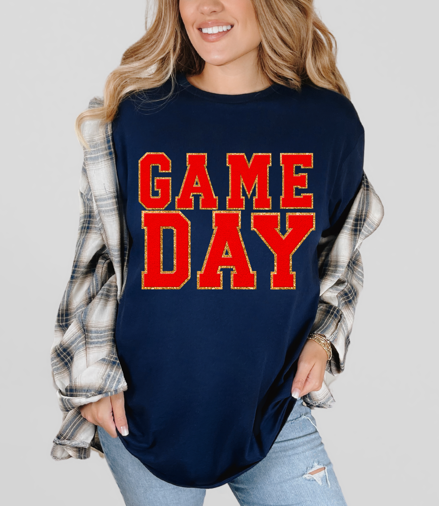 Game Day Navy Graphic Tee in Multiple Colors